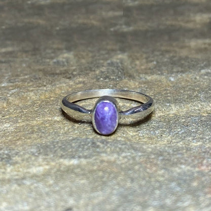 Oval Charoite Ring- Size 6