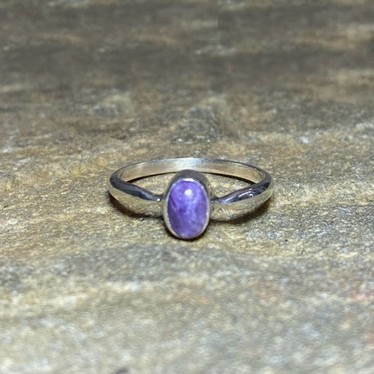 Oval Charoite Ring- Size 6