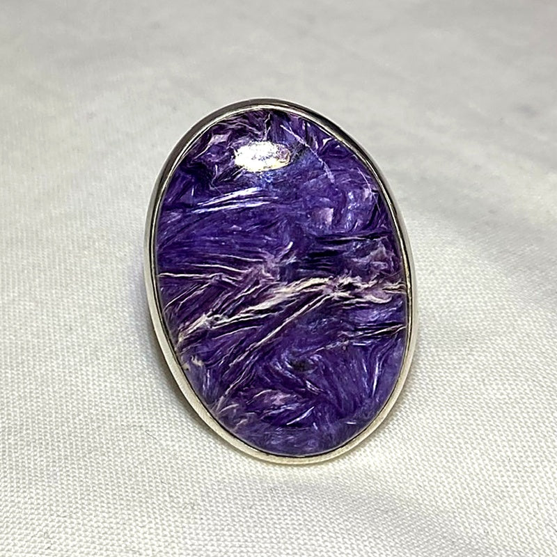 Oval Charoite Ring- Size 9