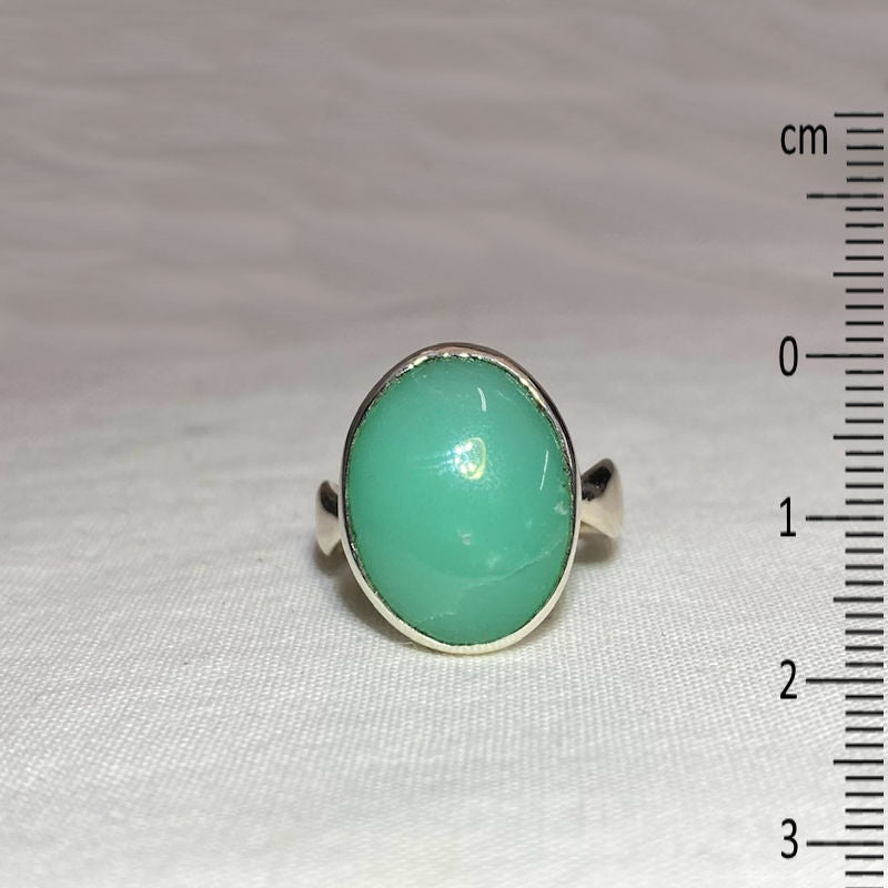 Oval Chrysoprase Ring- Size 7