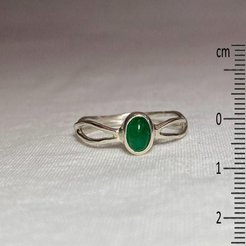 Oval Emerald Ring- Size 7