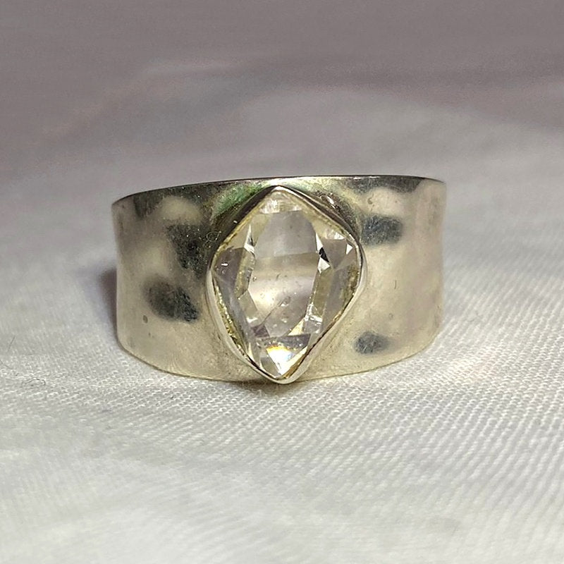 Freeform Herkimer Diamond Ring- Size 10