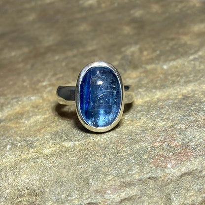 Oval Blue Kyanite Ring- Size 8