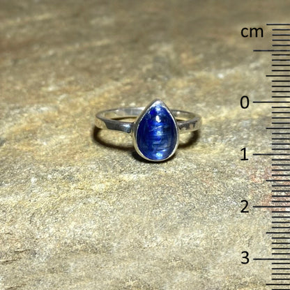 Teardrop Blue Kyanite Ring- Size 7.5