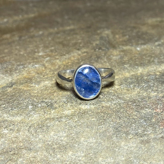 Oval Blue Kyanite Ring- Size 6