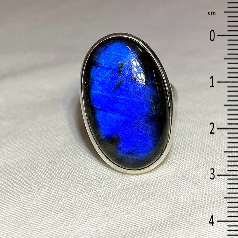 Oval Labradorite Ring- Size 8