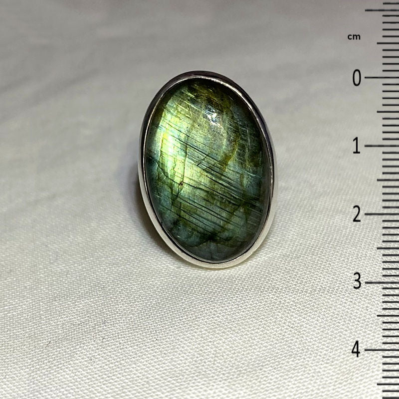 Oval Labradorite Ring- Size 7.5