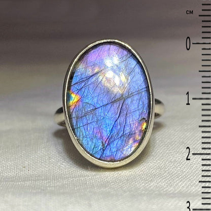 Oval Labradorite Ring- Size 9