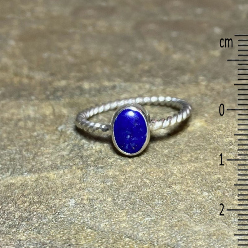 Oval Lapis Lazuli Ring- Size 8