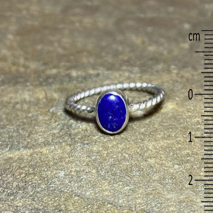 Oval Lapis Lazuli Ring- Size 8