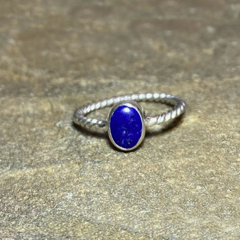 Oval Lapis Lazuli Ring- Size 8
