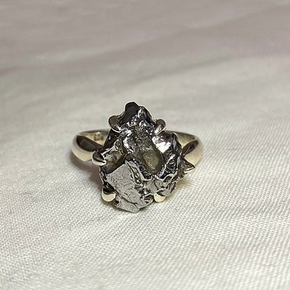 Freeform Meteorite (Campo Del Cielo) Ring- Size 8