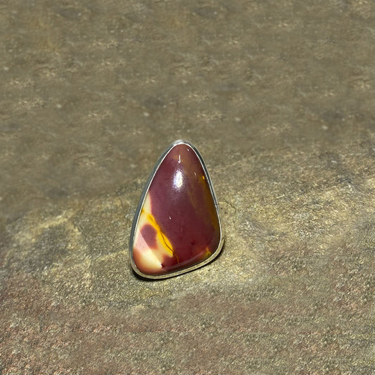 Triangle Mookaite Jasper Ring- Size 9