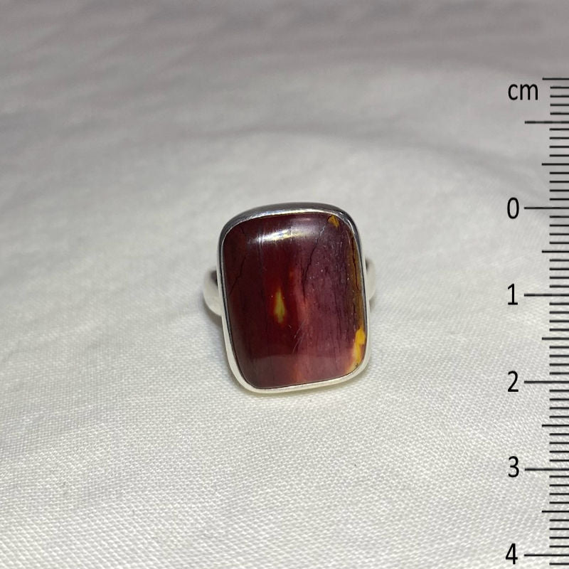 Rectangle Mookaite Jasper Ring- Size 7.5