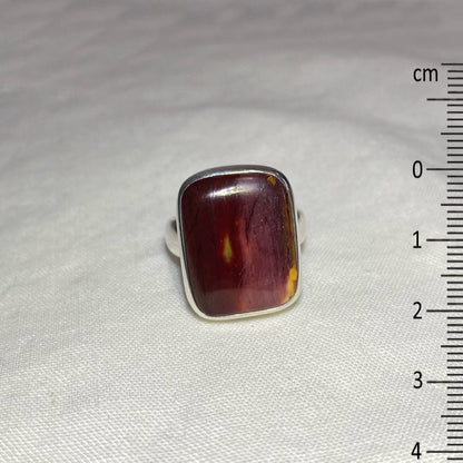 Rectangle Mookaite Jasper Ring- Size 7.5
