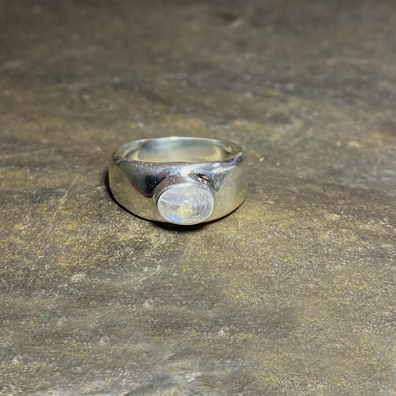 Rainbow Moonstone Ring- Size 7.5