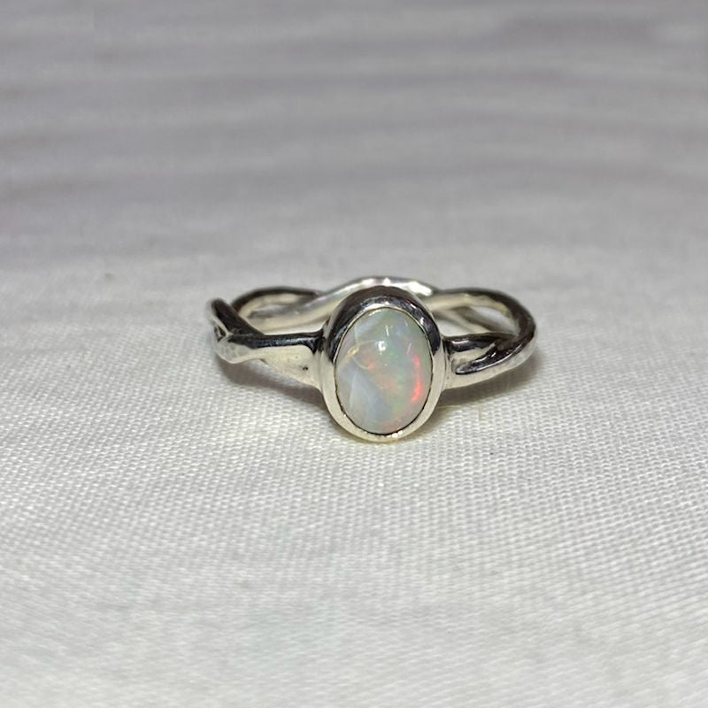 Oval Fire Opal Ring- Size 7