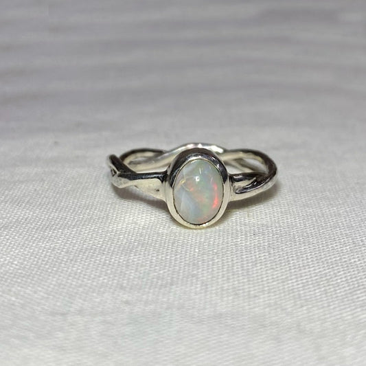 Oval Fire Opal Ring- Size 7