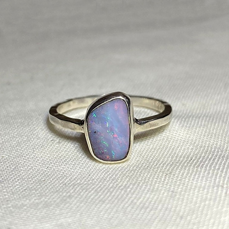 Freeform Boulder Opal Ring- Size 7