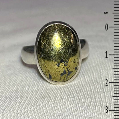 Oval Chalcopyrite Ring- Size 11