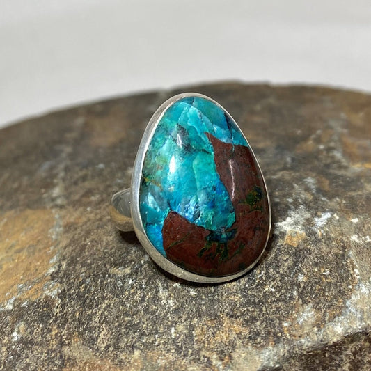 Freeform Shattuckite Ring- Size 8.5