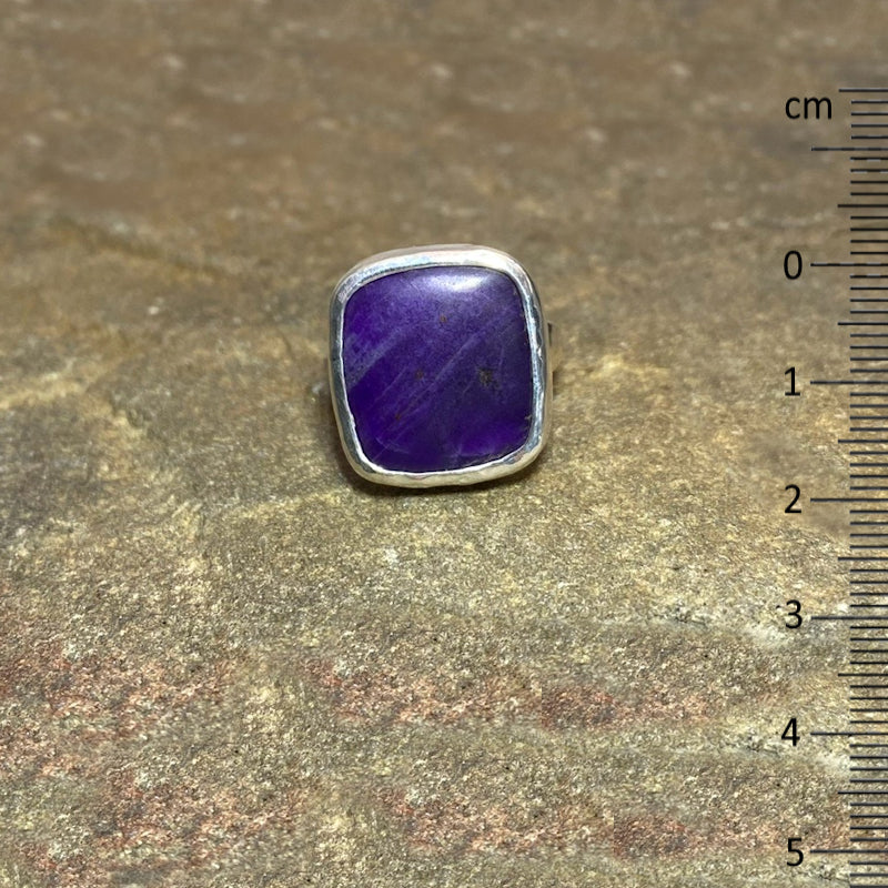 Square Sugilite Ring- Size 7