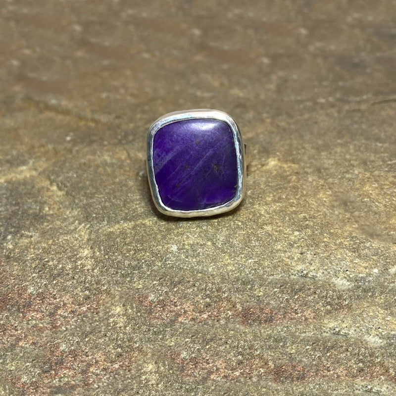 Square Sugilite Ring- Size 7