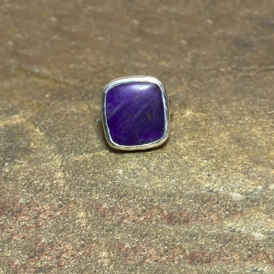 Square Sugilite Ring- Size 7
