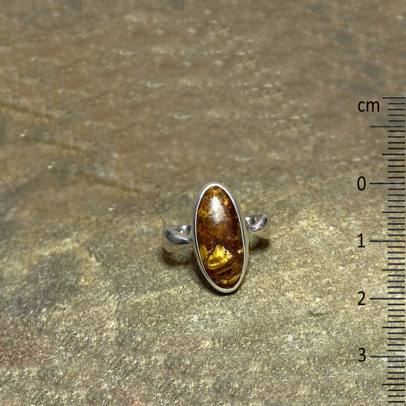 Oval Tigers Eye Ring- Size 7