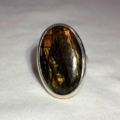 Oval Marra Mamba Tigers Eye Ring- Size 10
