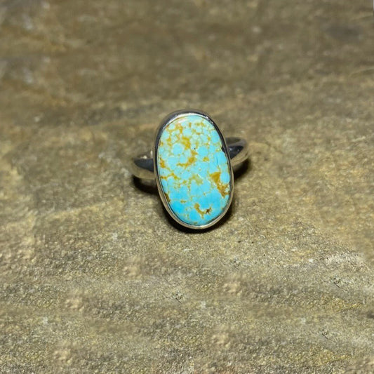 Oval Turquoise Ring- Size 7.5