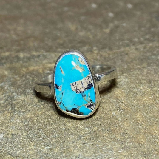 Freeform Turquoise Ring- Size 8.5