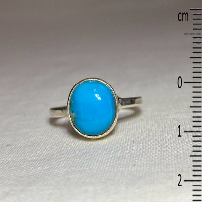 Oval Turquoise Ring- Size 6