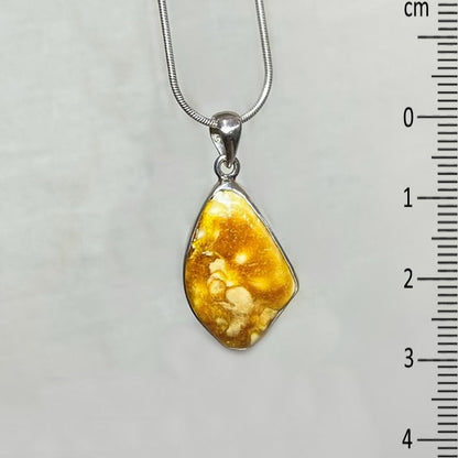 Freeform Butterscotch Amber Pendant