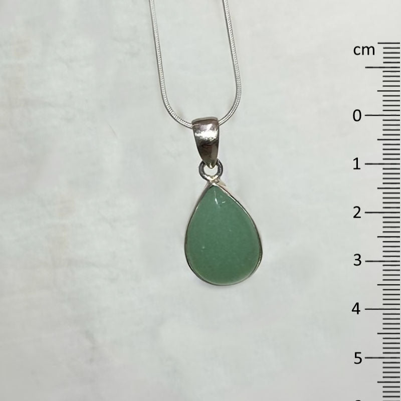 Teardrop Green Aventurine Pendant