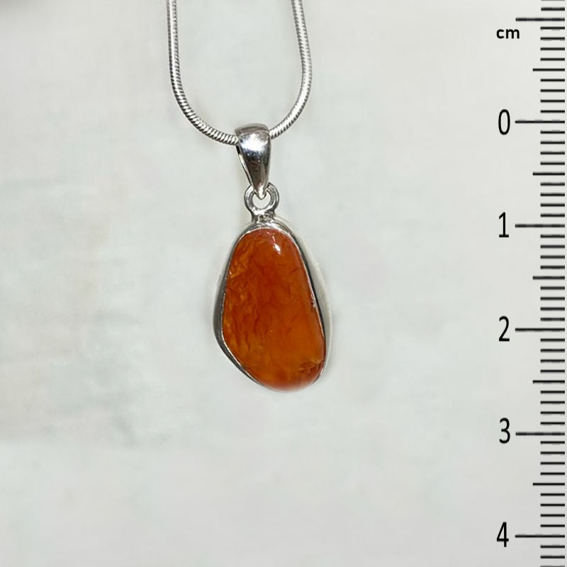 Freeform Carnelian Pendant