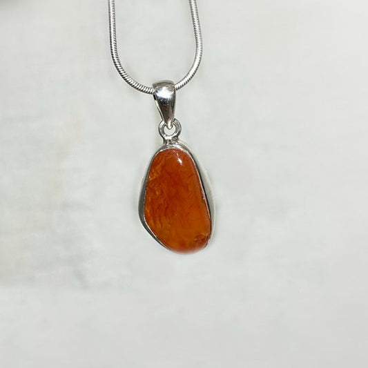 Freeform Carnelian Pendant