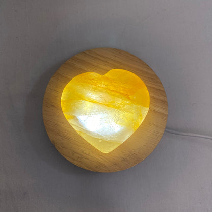 Golden Healer Quartz Carved Heart