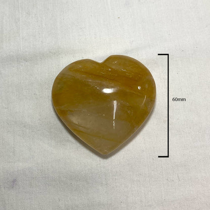 Golden Healer Quartz Carved Heart