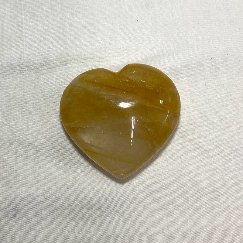 Golden Healer Quartz Carved Heart