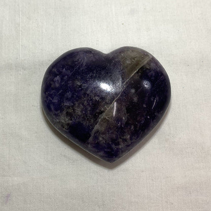 Lepidolite Quartz Carved Heart