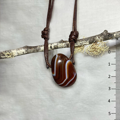 Adjustable Corded Tumbled Carnelian Necklace