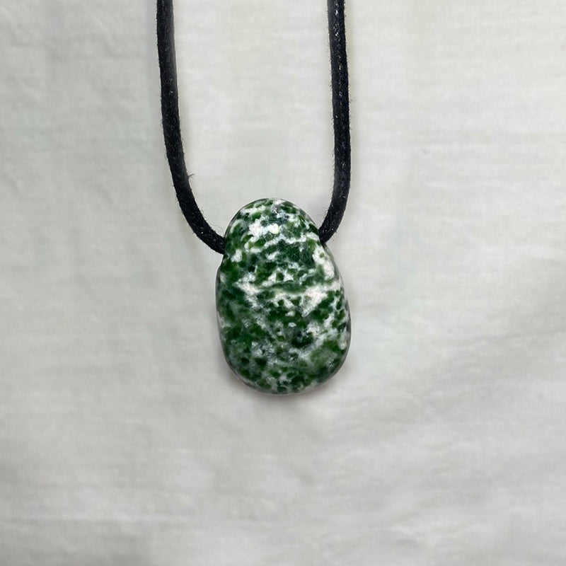Adjustable Corded Tumbled Nan King Jade Necklace
