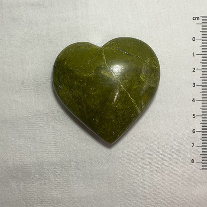 Green Opal Carved Heart