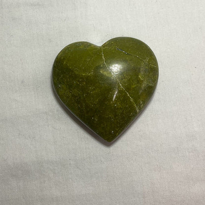 Green Opal Carved Heart