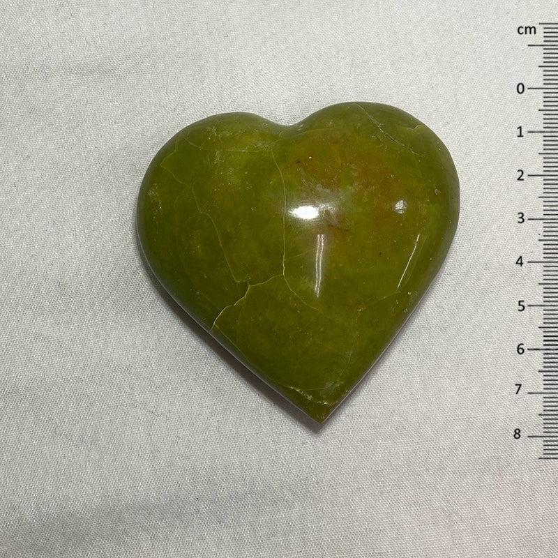 Green Opal Carved Heart