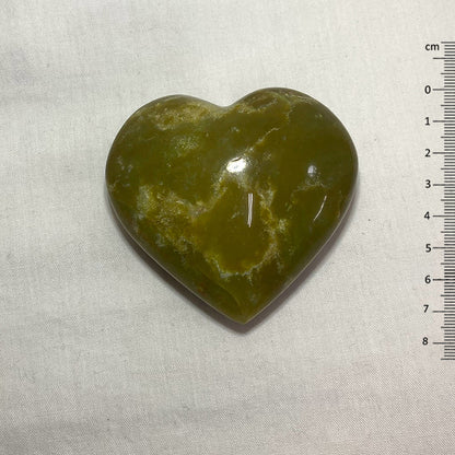 Green Opal Carved Heart