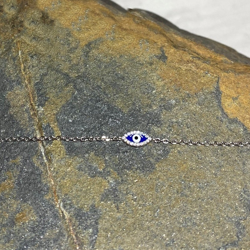 Sterling Silver Evil Eye Bracelet