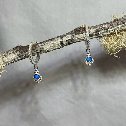 Opal Huggie Earrings