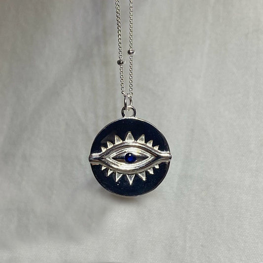 Sterling Silver Evil Eye Necklace